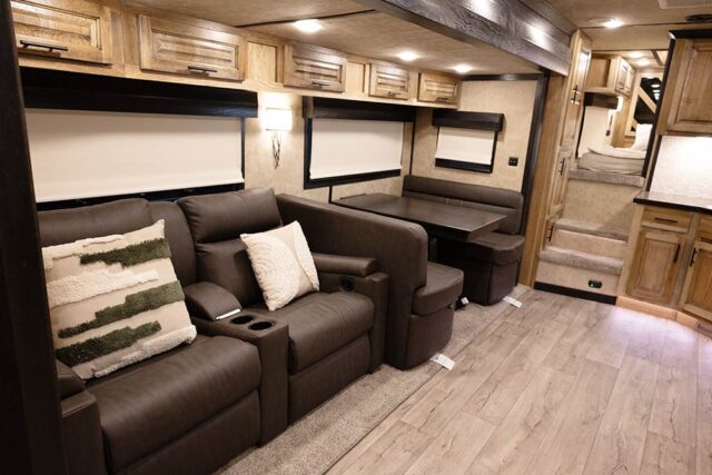 Slide-out in BI8X18FK Bighorn Edition Horse Trailer | Lakota Trailers