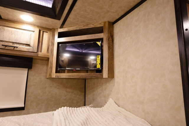 TV in Gooseneck in BIX18FK Bighorn Edition Horse Trailer | Lakota Trailers