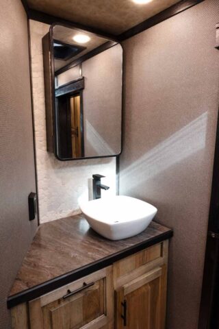 Bathroom Sink in BI8X18FK Bighorn Edition Horse Trailer | Lakota Trailers
