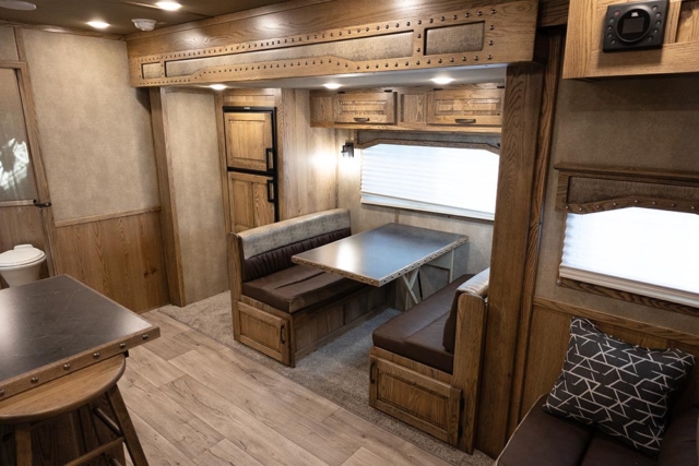 Dinette in IN8X15SR Infinity Edition Horse Trailer | Lakota Trailers
