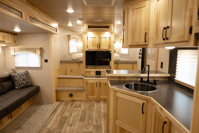 Living Quarters in CH8X14CE Charger Edition Horse Trailer | Lakota Trailers