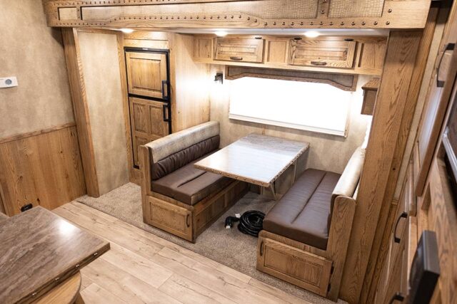 Dinette in IN8X19BB Infinity Edition Horse Trailer | Lakota Trailers