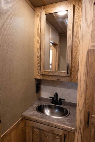 Bathroom Sink in IN8X19BB Infinity Edition Horse Trailer | Lakota Trailers