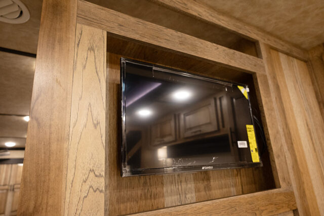 TV in Gooseneck in BIL8X17CE Bighorn Edition Livestock Trailer | Lakota Trailers