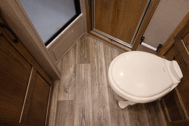 Bathroom Area in CHX10RK Charger Edition Horse Trailer | Lakota Trailers