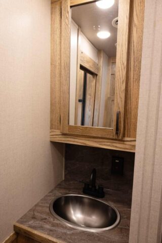 Bathroom Sink in CHX10RK Charger Edition Horse Trailer | Lakota Trailers