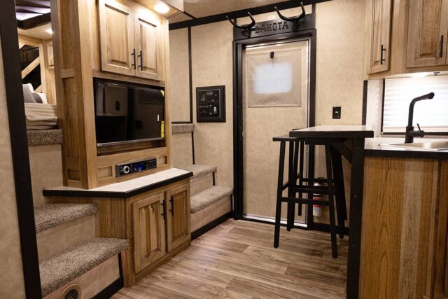 Living Quarters in BI8X14CE Bighorn Edition Horse Trailer | Lakota Trailers