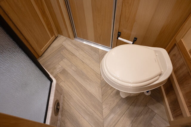 Bathroom Area in CO8X14SR Colt Edition Horse Trailer | Lakota Trailers