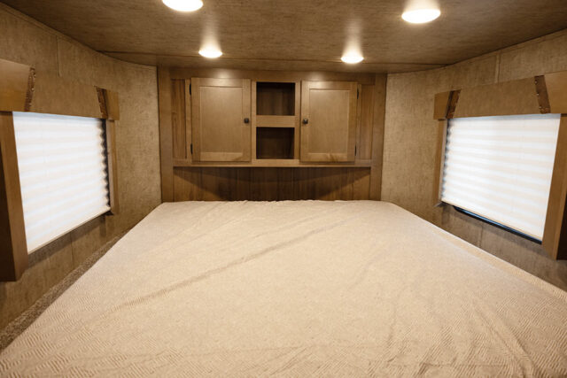 Bed in Gooseneck in LYX9SR Legacy Edition Horse Trailer | Lakota Trailers