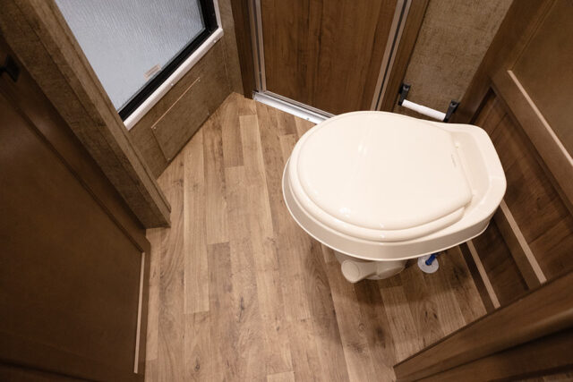 Bathroom Area in LYX9SR Legacy Edition Horse Trailer | Lakota Trailers