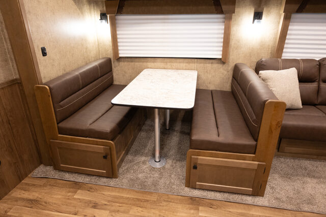 Dinette in LY8X17SFE Legacy Edition Horse Trailer | Lakota Trailers