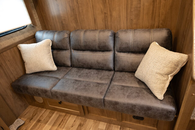 Sofa in LY8X13SR Legacy Edition Horse Trailer | Lakota Trailers