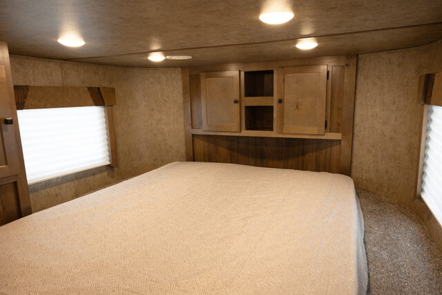 Bed in Gooseneck in LY8X13SR Legacy Edition Horse Trailer | Lakota Trailers