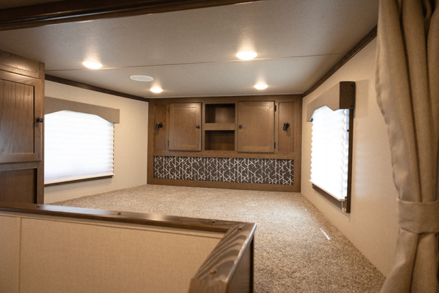 Bed Area in Gooseneck in LE8X15SR Charger Edition Livestock Trailer | Lakota Trailers