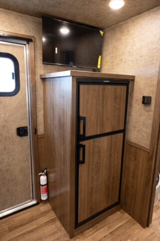 Fridge in LY8X9SR Legacy Edition Horse Trailer | Lakota Trailers Fridge in LY8X9SR Legacy Edition Horse Trailer | Lakota Trailers