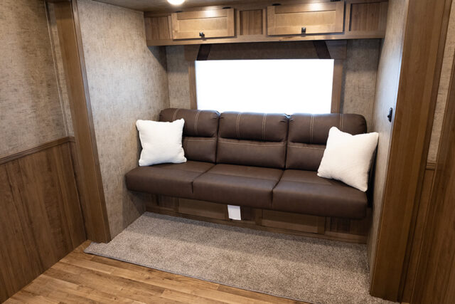 Sofa in LY8X11RK Legacy Edition Horse Trailer | Lakota Trailers Sofa in LY8X11RK Legacy Edition Horse Trailer | Lakota Trailers