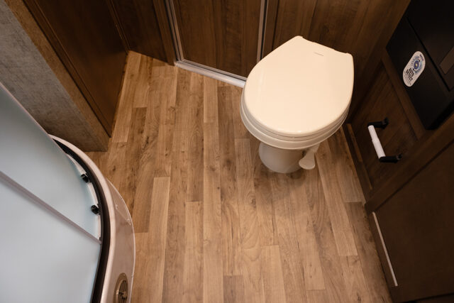 Bathroom Area in LY8X15SR Legacy Edition Horse Trailer | Lakota Trailers