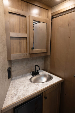 Bathroom Sink in LY8X15SR Legacy Edition Horse Trailer | Lakota Trailers